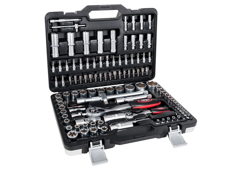 Dopsleutels 1/2", 1/4", set van 108 elementen Airpress 75246