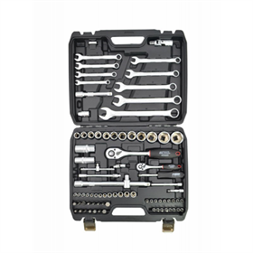 Dopsleutels 1/2", 1/4", set van 82 elementen Awtools AW39082BL