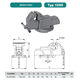 Bankschroef 1250-125L vast Bison S.A. 5907412038100