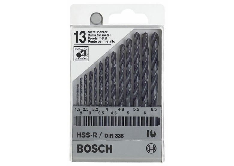13-delige metaalborenset HSS-R, DIN 338 Bosch 1609200201