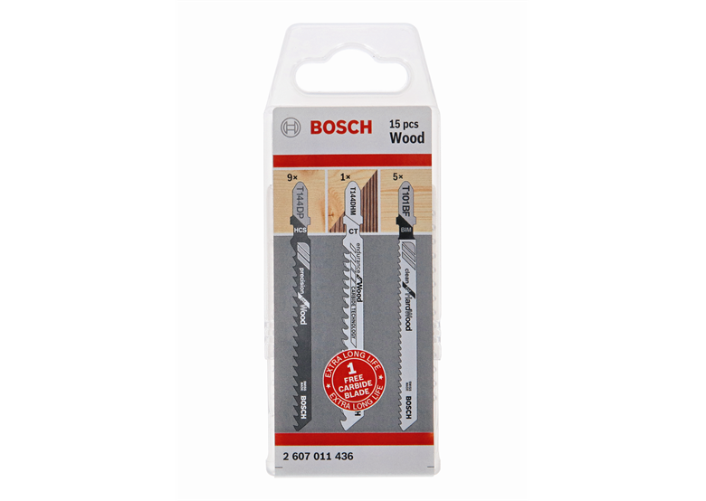 Set decoupeerzagen voor hout 15 stuk Bosch 2607011436