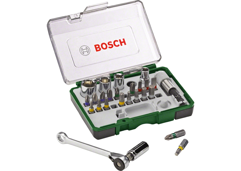 Schroefbit- en ratelset 27 delig Bosch 2607017160