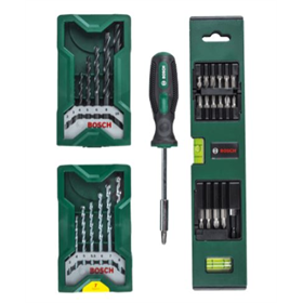 Set Mini-X-Line met waterpas en schroevendraaier 32-delig Bosch 2607017200