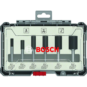 Frezen met rechte schacht 1/4" 6st. Bosch 2607017467