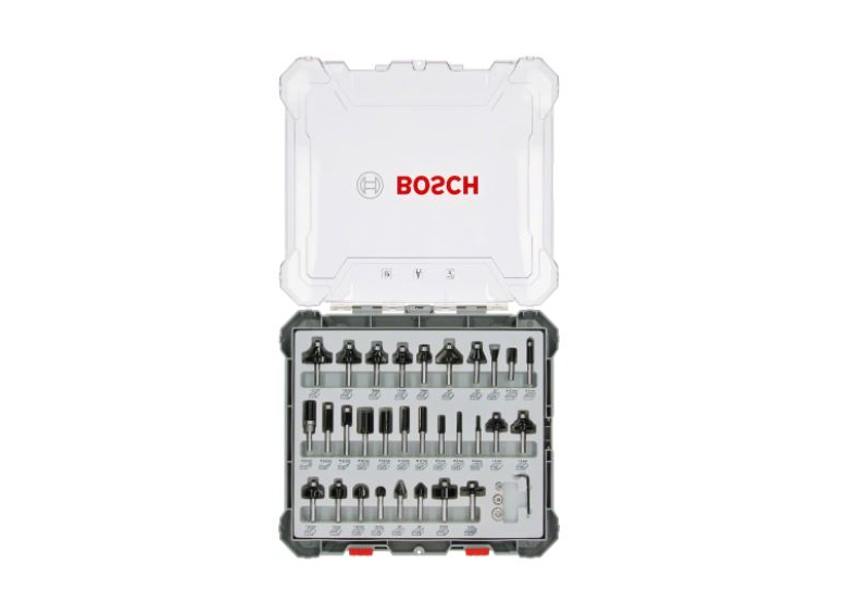 Frezenset in cassette - 1/4", 30-delig Bosch 2607017476