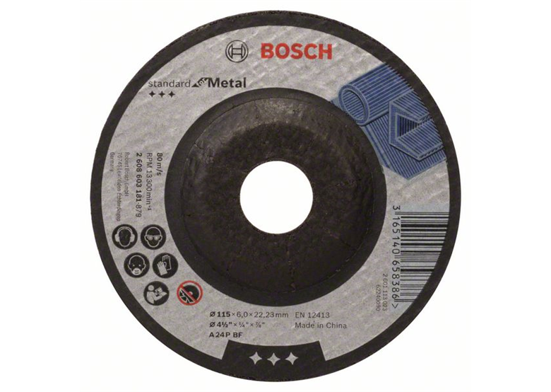 Afbraamschijf gebogen Standard for Metal Bosch 2608603181