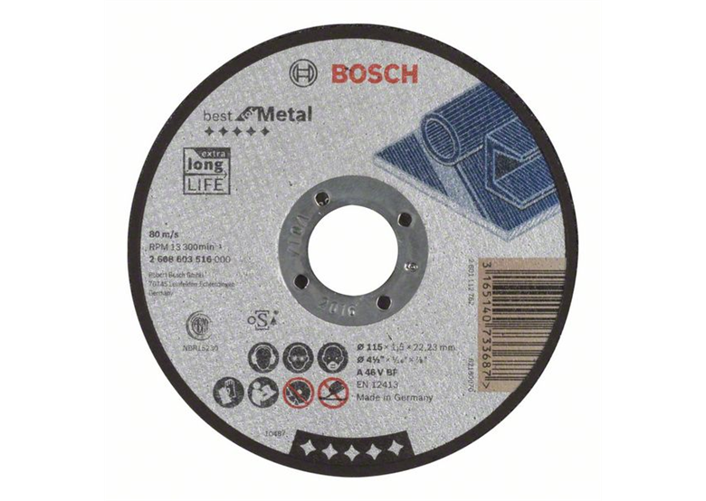 Doorslijpschijf Recht Best for Metal Bosch 2608603516