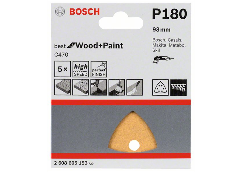 Schuurpapier C470, verpakking  5  st. Bosch 2608605153