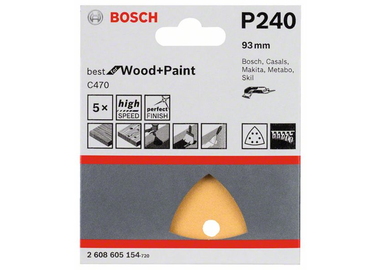 Schuurpapier C470, verpakking  5  st. Bosch 2608605154