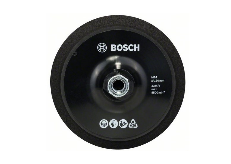 Steunschijf M 14, Ø 150 mm, met klithechting Bosch 2608612027