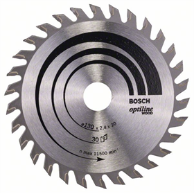Cirkelzaagblad Optiline Wood 130x20/16mm T30 Bosch 2608640583
