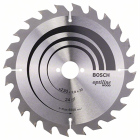 Cirkelzaagblad Optiline Wood 230x30mm T24 Bosch 2608640627
