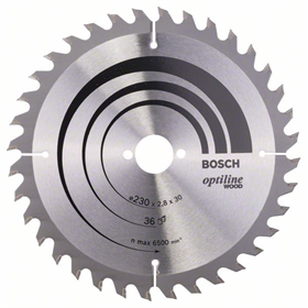 Cirkelzaagblad Optiline Wood 230x30mm T36 Bosch 2608640628