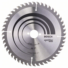Cirkelzaagblad Optiline Wood 230x30mm T48 Bosch 2608640629