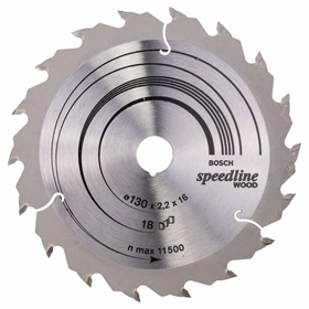 Cirkelzaagblad Speedline Wood 130x16mm T18 Bosch 2608640775