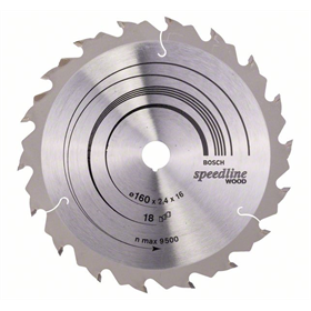 Cirkelzaagblad Speedline Wood 160x16mm T18 Bosch 2608640785