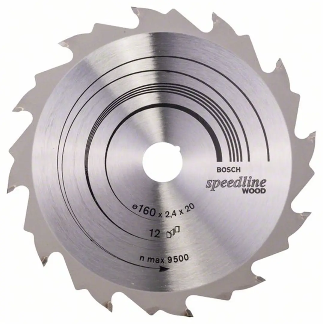 Cirkelzaagblad Speedline Wood 160x20mm T12 Bosch 2608640786