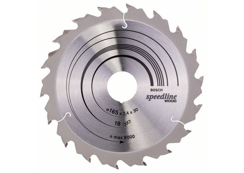 Cirkelzaagblad Speedline Wood 165x30mm T18 Bosch 2608640789