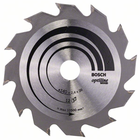 Cirkelzaagblad Optiline Wood 140x20/12,7mm T12 Bosch 2608641168