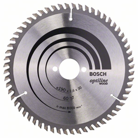 Cirkelzaagblad 190x30mm T60 Bosch 2608641188