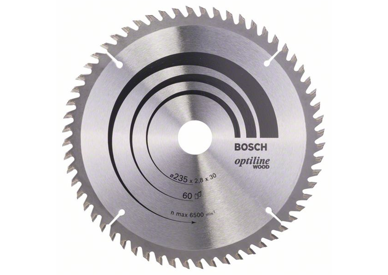 Cirkelzaagblad Optiline Wood 235x30/25mm T60 Bosch 2608641192