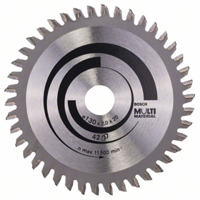 Cirkelzaagblad Multi Material 130x20/16mm T42 Bosch 2608641195