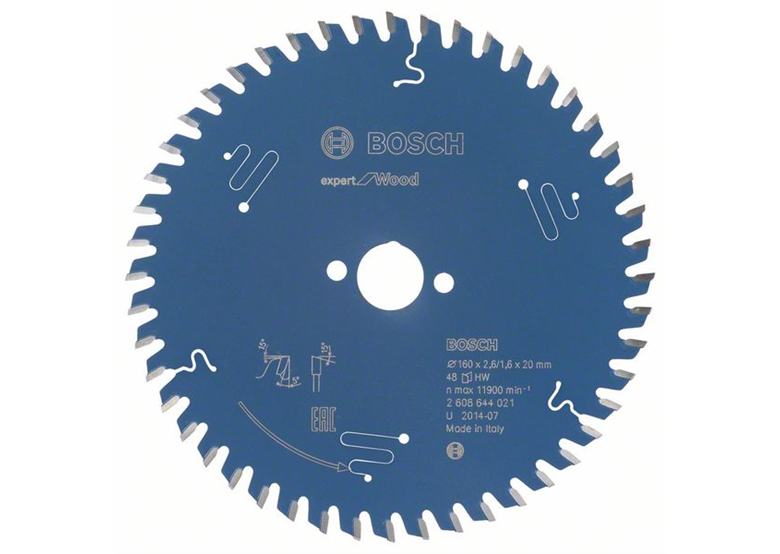 Cirkelzaagblad Expert for Wood 160x20mm T48 Bosch 2608644021