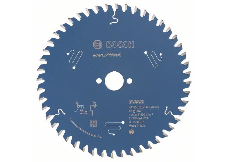 Cirkelzaagblad Expert for Wood 165x20mm T48 Bosch 2608644024