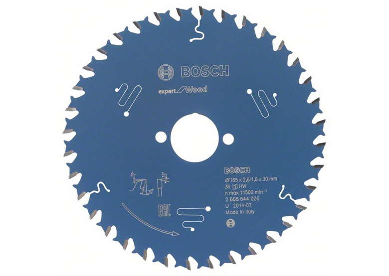 Cirkelzaagblad Expert for Wood 165x30mm T36 Bosch 2608644026