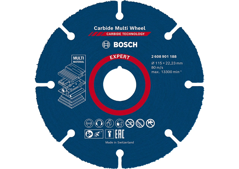 Universeel zaagblad 115x22,23 mm – Bosch Expert Carbide Multi Wheel Bosch 2608901188
