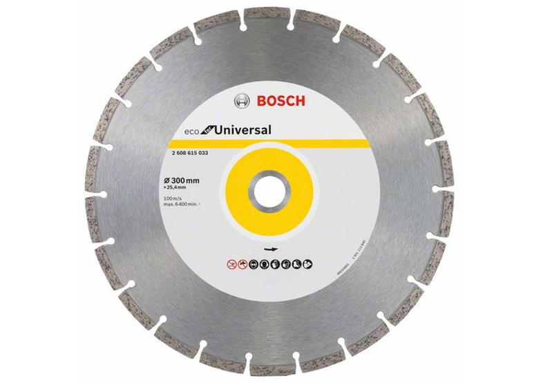 Diamantzaagblad 300x25,4mm Bosch Eco for Universal Segmented