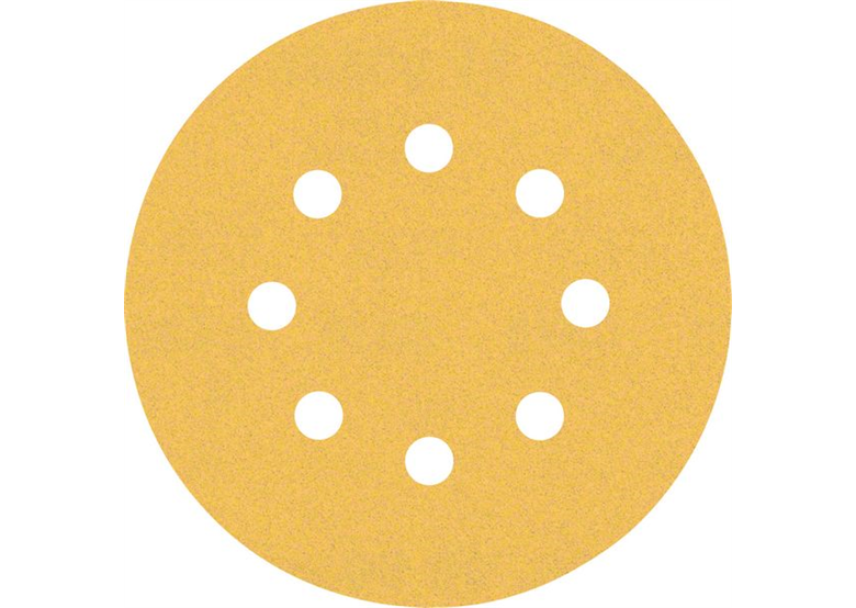 Schuurpapier met 8 gaten 125mm, K 120, 5 stuks. Bosch EXPERT C470