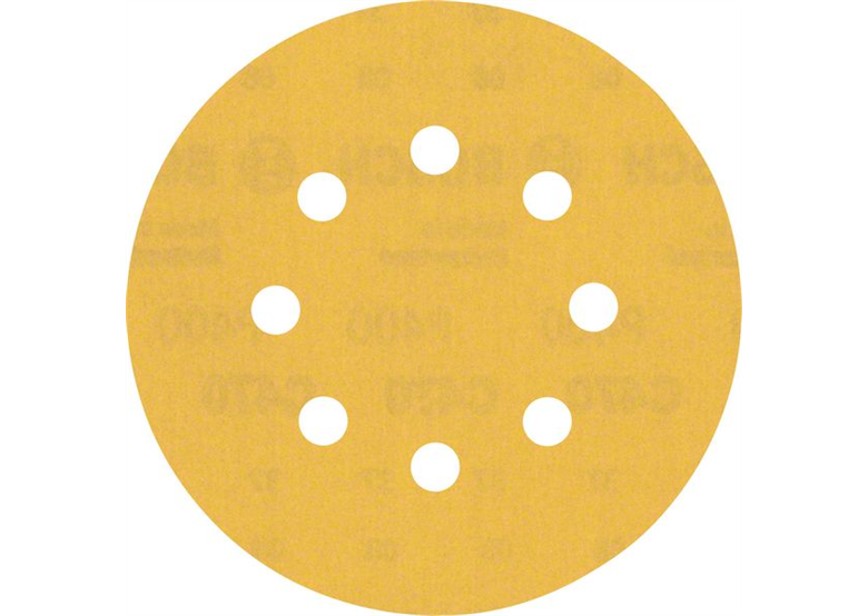 Schuurpapier met 8 gaten 125mm, K 400, 5 stuks. Bosch EXPERT C470