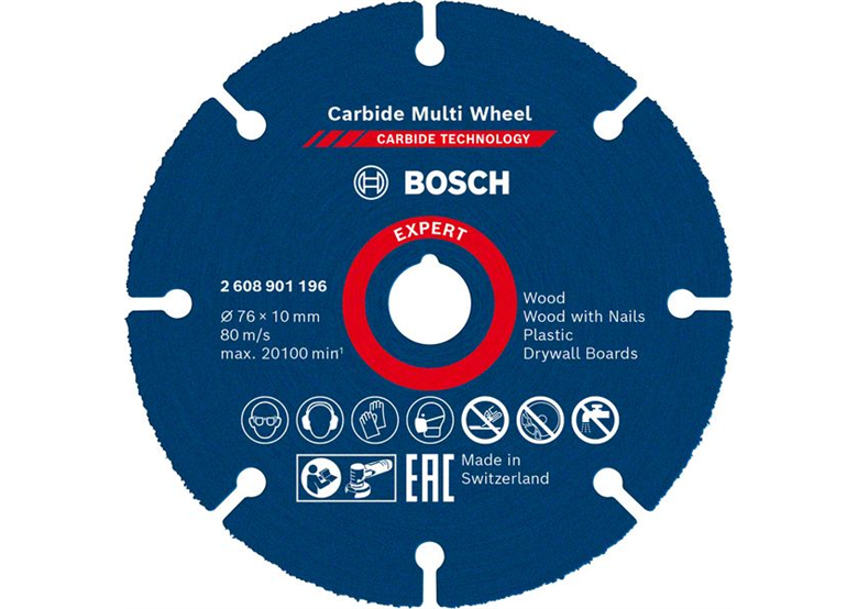 Zaagblad 76x10mm Bosch EXPERT Carbide Multi Wheel