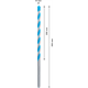 Multifunctionele boor 10x200x250mm Bosch EXPERT CYL-9 MultiConstruction