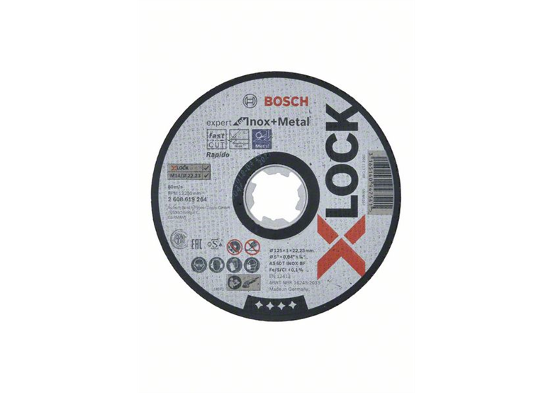 Doorslijpschijf X-Lock 125x22,23x1mm Bosch Expert for Inox