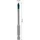 Boor 5x90mm Bosch EXPERT HEX-9 HardCeramic