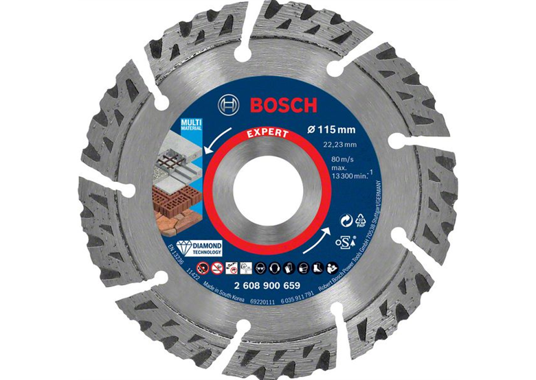 Diamant doorslijpschijf 115x22,23x2,2x12mm Bosch EXPERT MultiMaterial