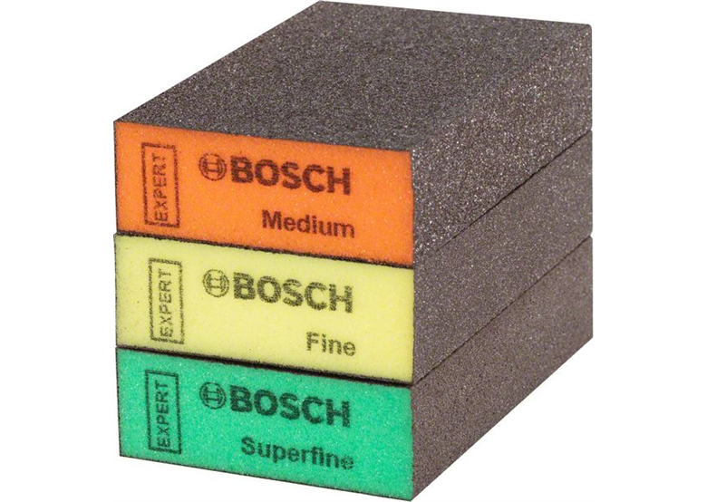 Schuurblok 69 x 97 x 26 mm, Medium / Fijn / Superfijn, 3 stuks Bosch EXPERT S471 Standard