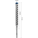 Slagboor 22x200x250mm Bosch EXPERT SDS plus-7X