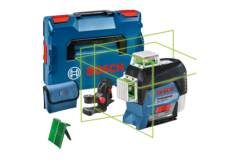 Lijnlaser Bosch GLL 3-80 CG solo + BM1 + LBOXX