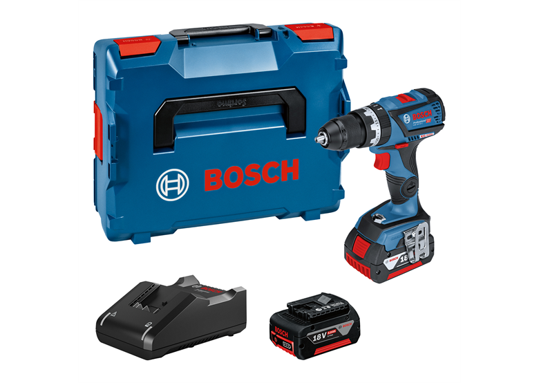 Klopboor-/schroefmachine in koffer L-BOXX Bosch GSB 18V-60 C 2x5.0Ah