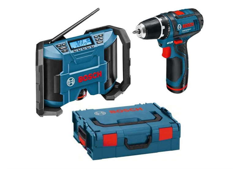 Accuschroefboormachine GSR 10,8+ radio GML 10,8 Bosch GSR 12V-15 + GPB 12V-10