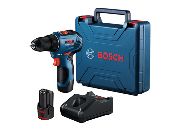 Boor-schroefmachine Bosch GSR 12V-30 2x2.0Ah