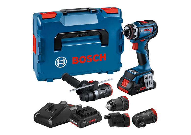 Boor-/schroefmachine met verwisselbare kop Bosch GSR 18V-90 FC, GFA 18-M, GFA 18-E, GFA 18-W, GFA 18-H 2x4.0Ah