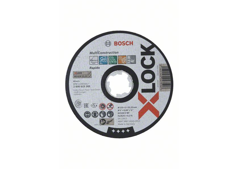Doorslijpschijf X-Lock 125x22,23x1mm Bosch Multi Material