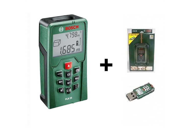Laserafstandsmeter Bosch PLR 25 + USB