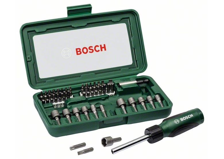 Bitset Professional 46-delig met schroevendraaier Bosch Robust Line Sx Extra Hart