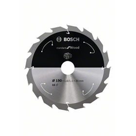 Zaagblad 190x30mm, 16 Bosch Standard for Wood