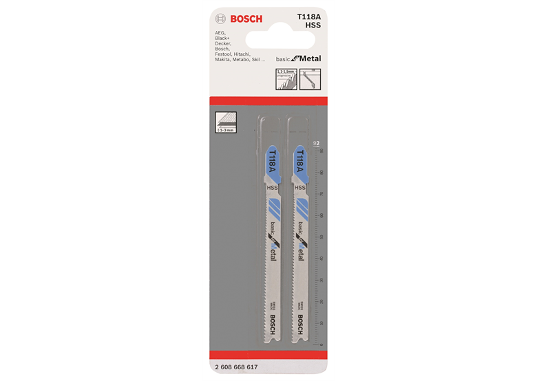 Zaagbladen (2 st.) Bosch T 118 A